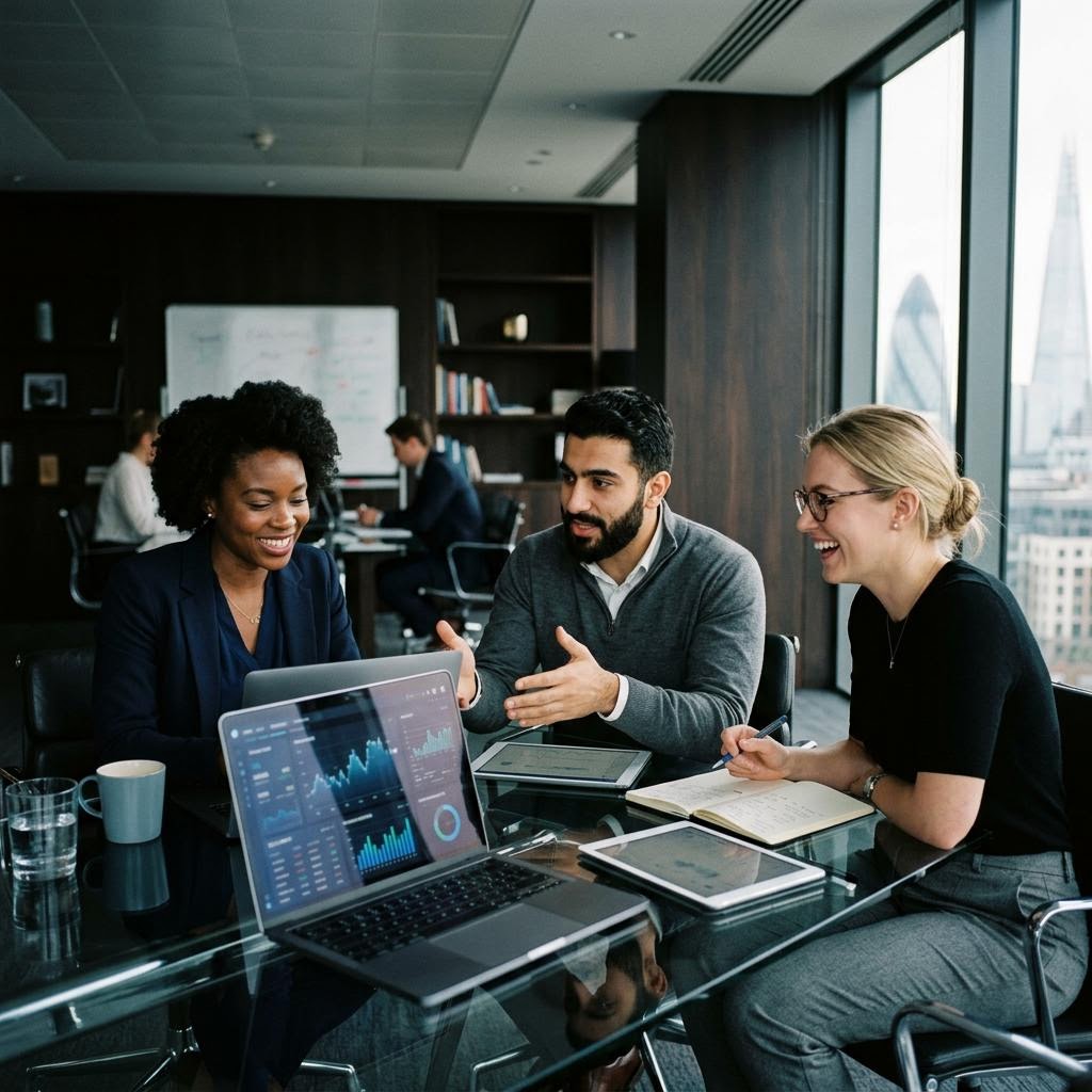 Quantitative Research Analysts Reviewing Market Models